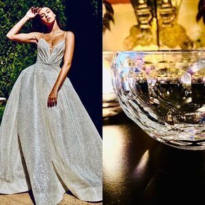 ♥️ Monique Lhuillier crystal for Waterford design, small treasure bowl.